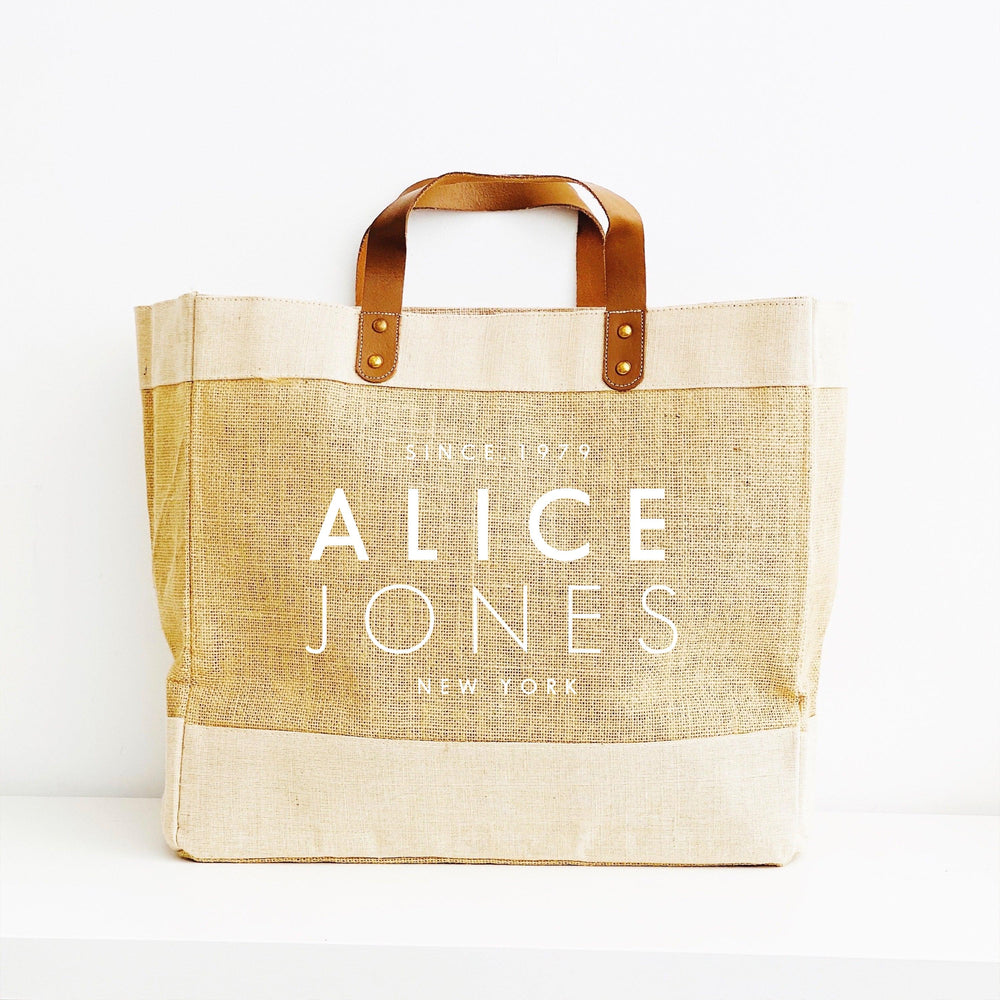 Personalised Jute Tote Bag - Custom Name Date and Place