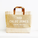 Personalised Jute Tote Shopping Bag