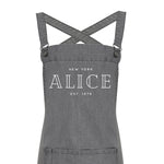 Personalised Denim Barista Style Apron | Aprons for Men and Women - Glam & Co Designs Ltd