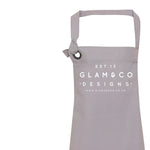 Logo Design Apron | Aprons for Women | Aprons for Men | Logo Apron - Black Apron - Glam and Co 