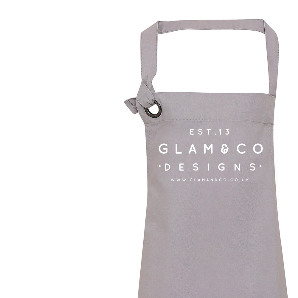 Logo Design Apron | Aprons for Women | Aprons for Men | Logo Apron - Glam and Co 