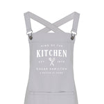 Personalised Barista Aprons | King of the Kitchen Apron - Glam & Co Designs Ltd