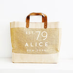 Personalised Jute Tote Bag - Custom name date and place