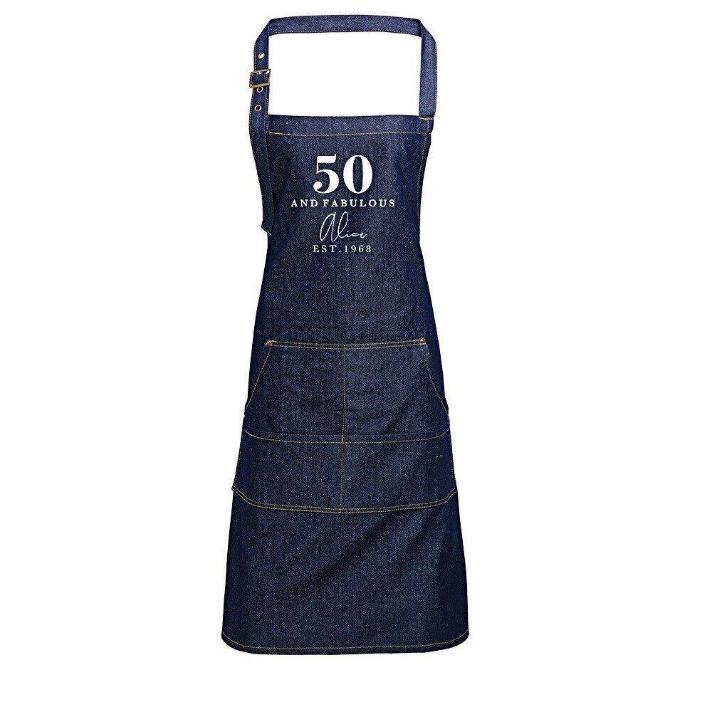 Personalised Apron | Aprons for Women | 40th Birthday Gift Ideas | Birthday Gift for Her | 18th 21st 30th 40th 50th 60th Birthday Gift Ideas