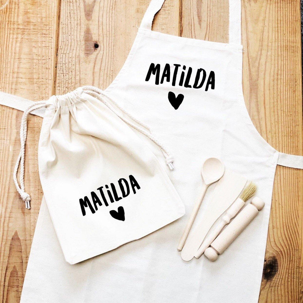 Kids Baking Set | Aprons for Kids | Kids Baking Apron | Personalised Kids Baking Set | Personalised Kids Apron |Aprons for Children - Glam and Co 