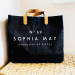 Personalised Bag | 50th Birthday Gift | Personalised Shopping Bag | Gift ideas for Her | Custom Beach Bag | Custom Bag | Custom Shopping Bag - Glam & Co Designs Ltd