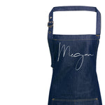 Personalised Denim Apron | Aprons for Women | Birthday Gift Ideas | Vintage Style Custom Apron | Personalised Apron