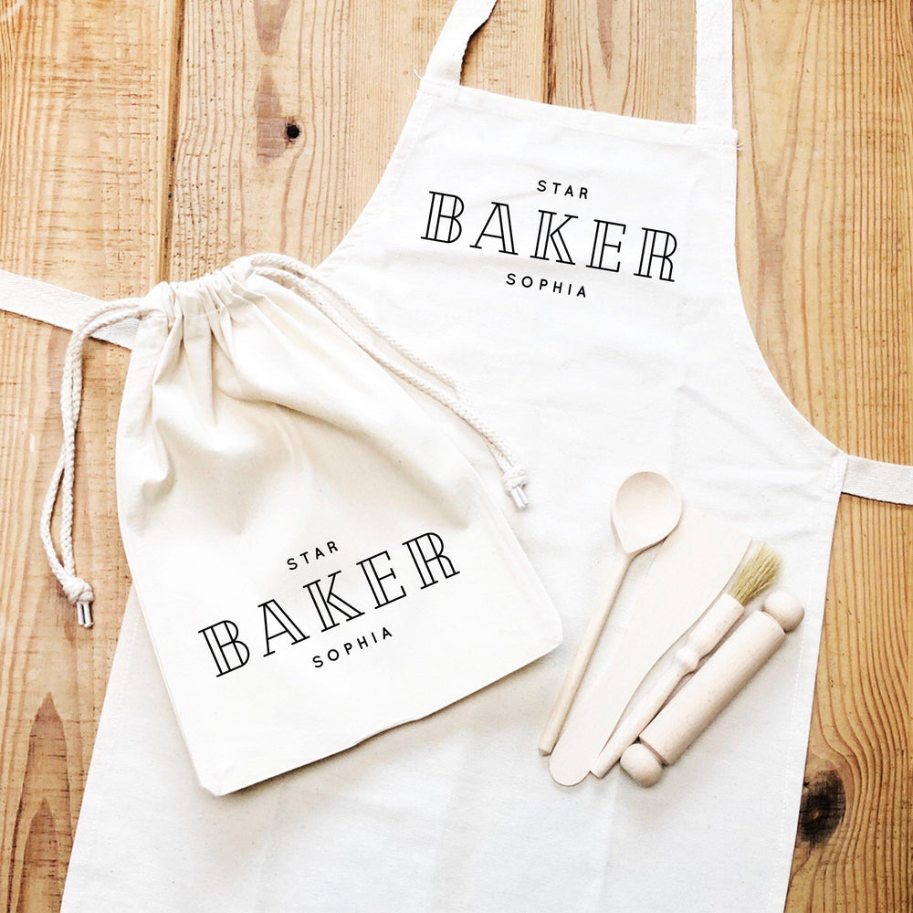 Kids Baking Set | Sous Chef | Kids Baking Apron | Personalised Kids Baking Set | Personalised Kids Apron |Aprons for Children |Kids Baking - Glam and Co 