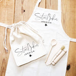 Kids Baking Set | Star Baker | Kids Baking Apron | Personalised Kids Baking Set | Personalised Kids Apron |Aprons for Children |Kids Baking - Glam and Co 