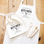 Personalised Kids Baking Set or Apron, King/Queen of the Kitchen Kids Baking Set