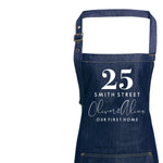 Mr and Mrs Gift Ideas | Personalised Apron | Personalised Apron for Mr and Mrs | Gift ideas for Weddings | Him and Her Gift Ideas | Denim