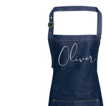 Personalised Denim Apron | Aprons for Men | Birthday Gift Ideas | Vintage Style Custom Apron | Personalised Apron